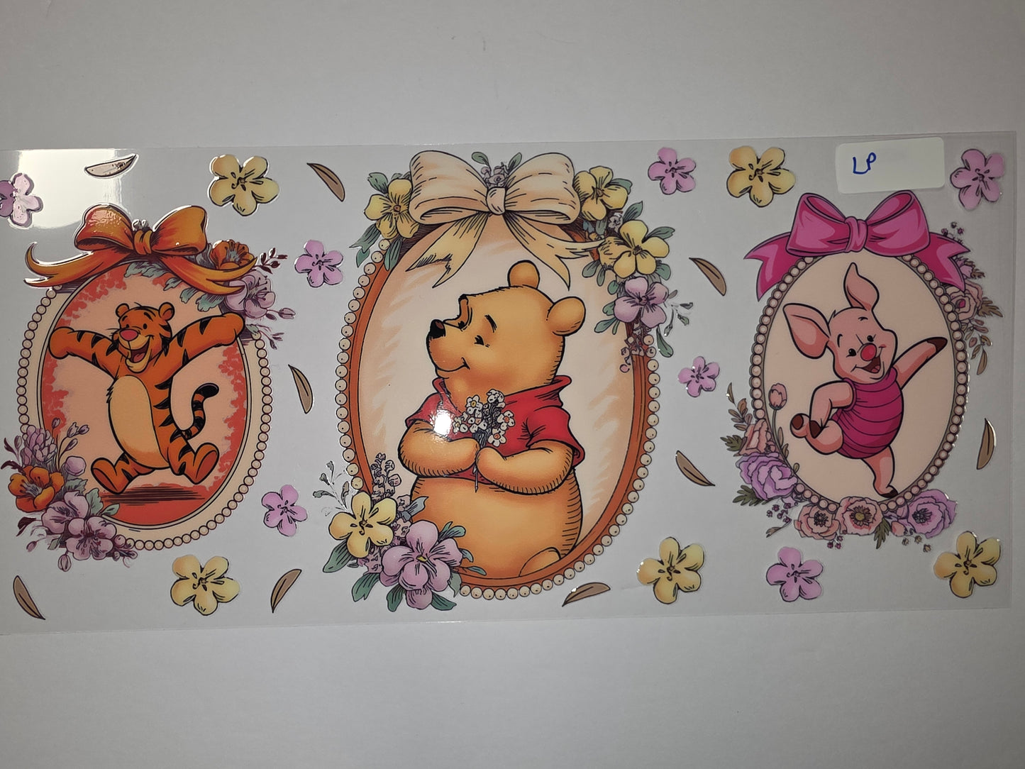 Winnie the Pooh & Friends Floral Tumbler Wrap | Tigger, Pooh, Piglet | Sublimation Design