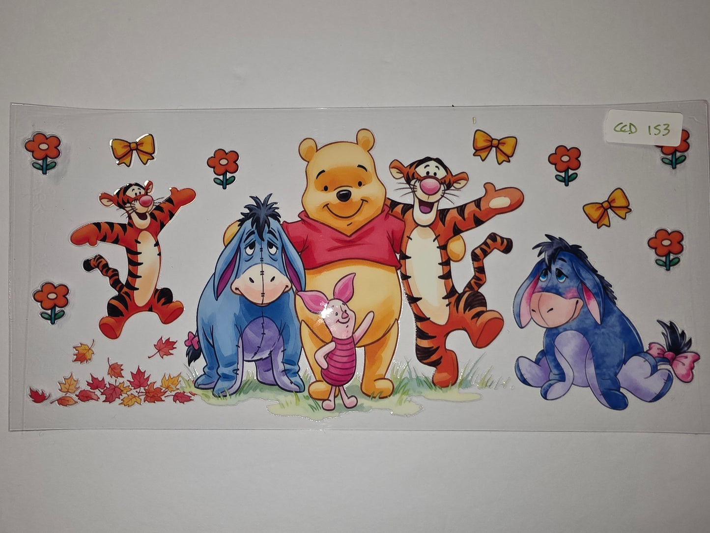 Winnie the Pooh & Friends Tumbler Wrap | Classic Characters & Autumn Leaves Design