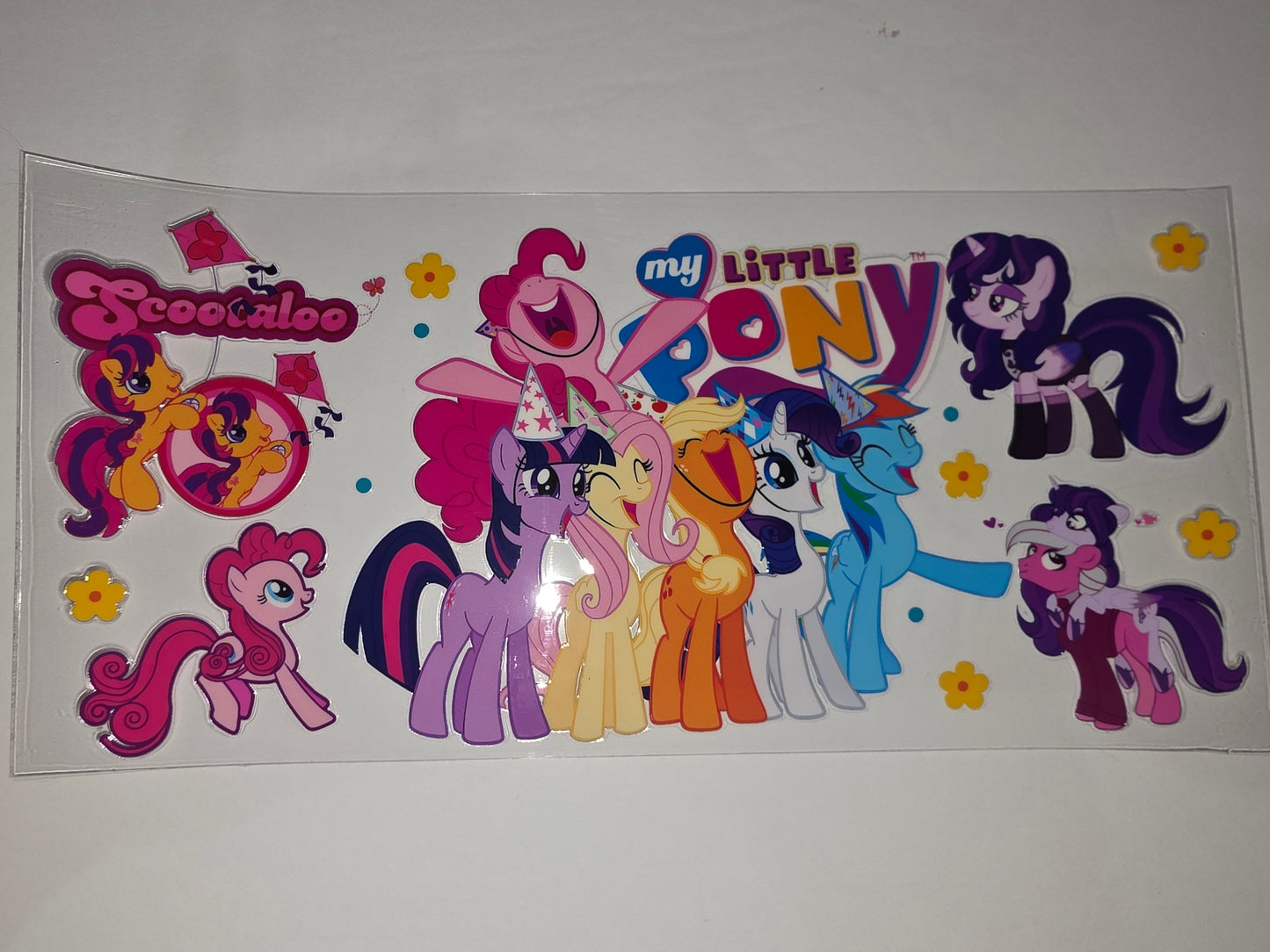 My Little Pony Tumbler Wrap - Rainbow & Pastel Characters with Flowers