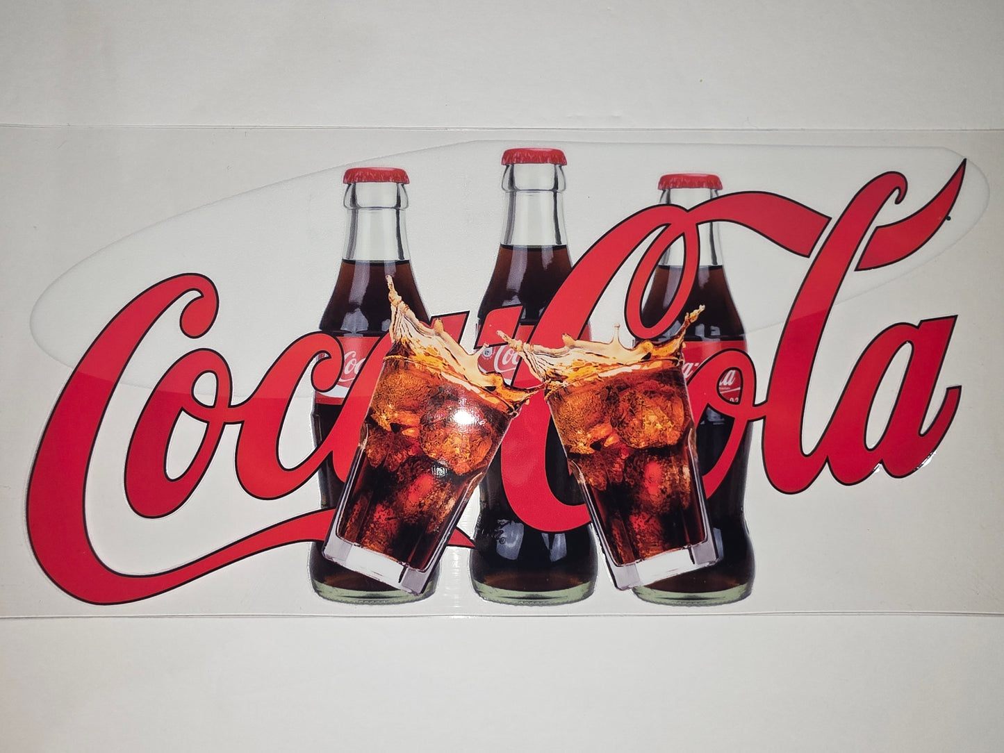 Retro Coca-Cola Tumbler Wrap - Classic Red Logo & Ice Cold Drinks Design