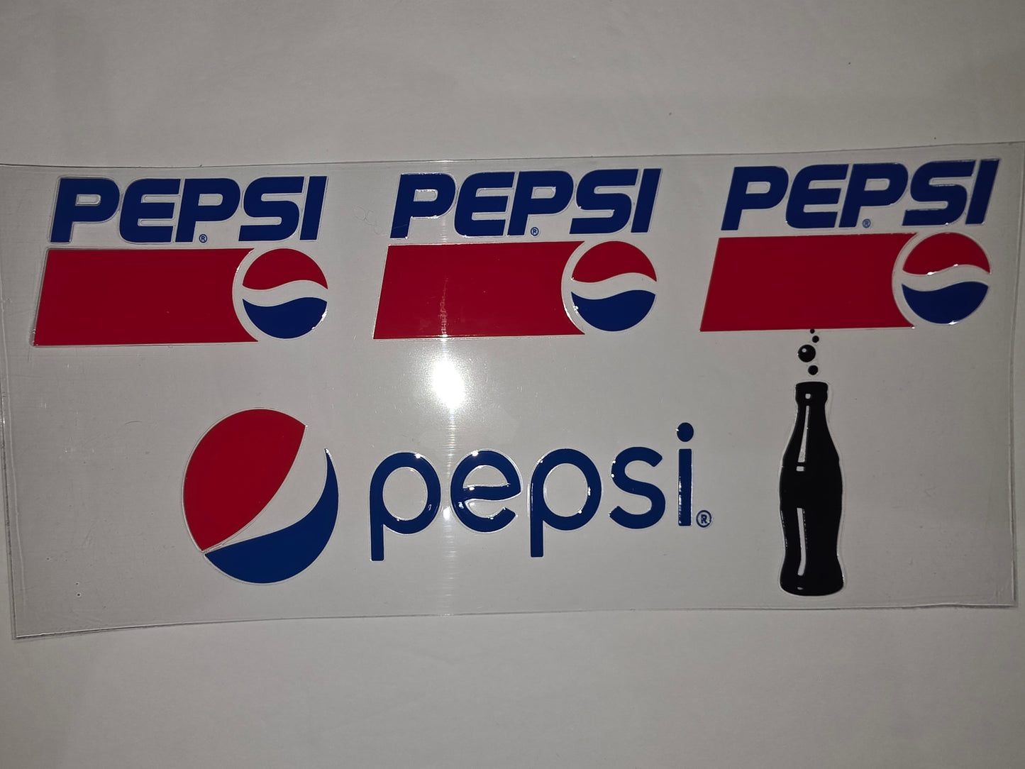 Retro Pepsi Logo Tumbler Wrap - Classic Red, White & Blue Drinkware Design