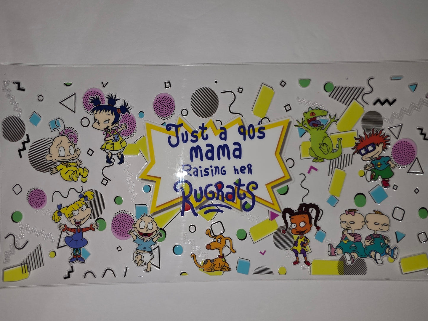 Rugrats 90s Mama Tumbler Wrap | Retro Cartoon Character Drinkware Design