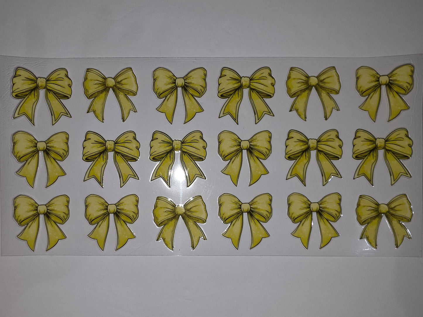 Yellow Bow Tumbler Wrap Design | Cute Ribbon Cup Decal | Sublimation & Vinyl Ready