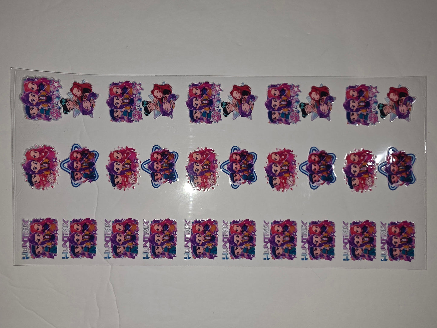 Cute Anime Girl Tumbler Wraps - Pink, Purple, Blue & Yellow - Sublimation Design