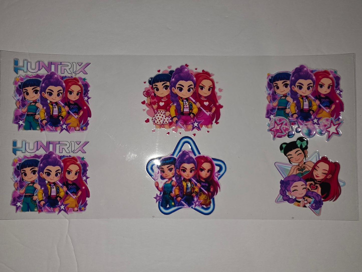 Huntrix Girls Tumbler Wrap - Anime Style, Vibrant Colors, Kawaii Characters
