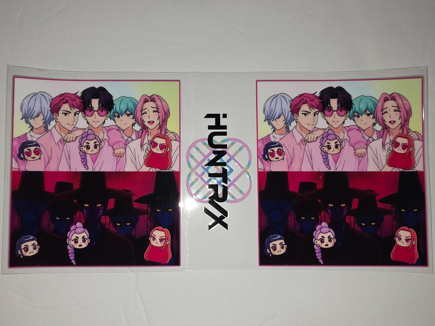 Anime Character Tumbler Wrap - Pink & Purple Chibi Style