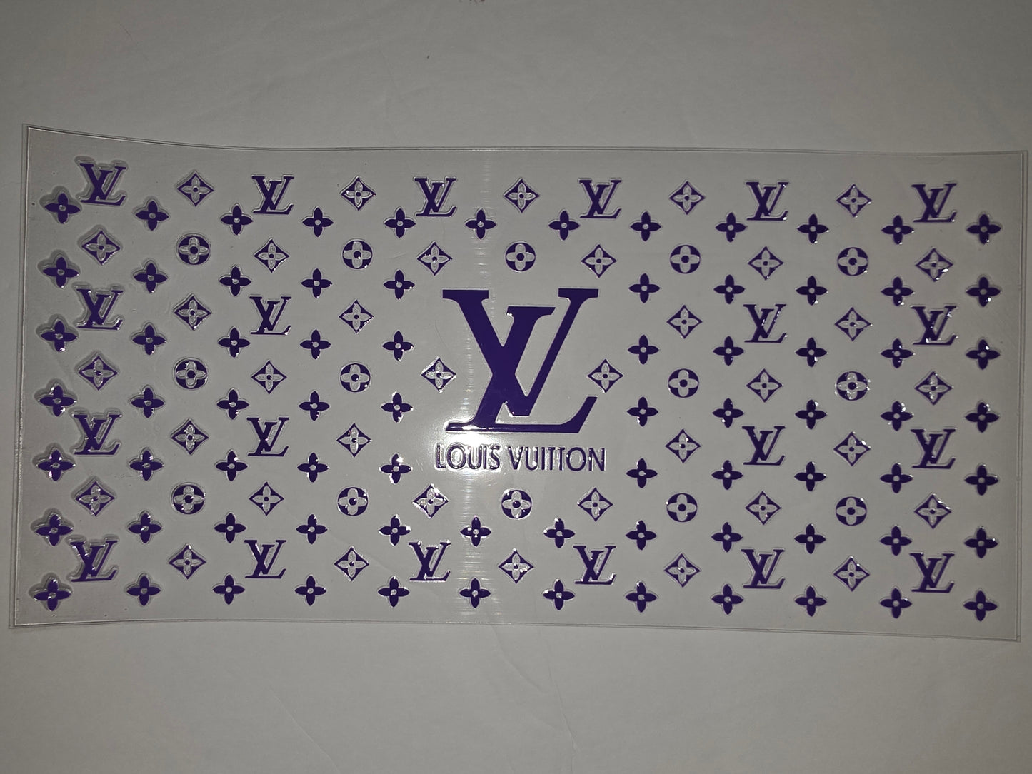 Purple Monogram LV Inspired Tumbler Wrap | Luxury Pattern Drinkware Decal