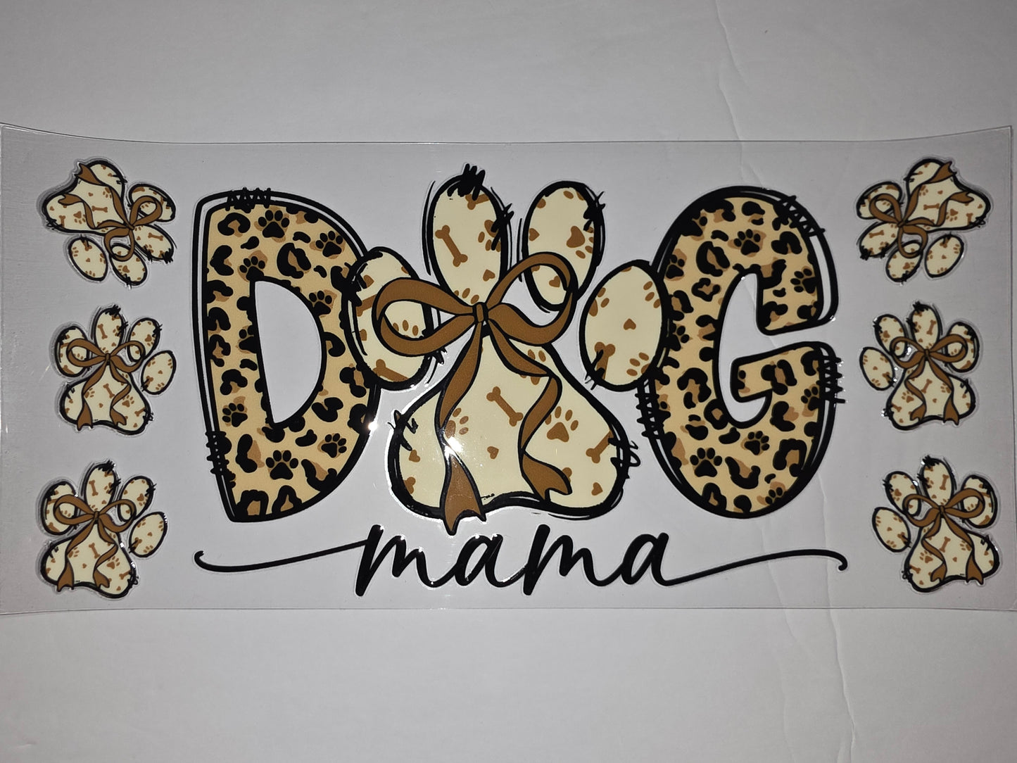 Leopard Print Dog Mama Paw Tumbler Wrap | Cute Dog Lover Gift