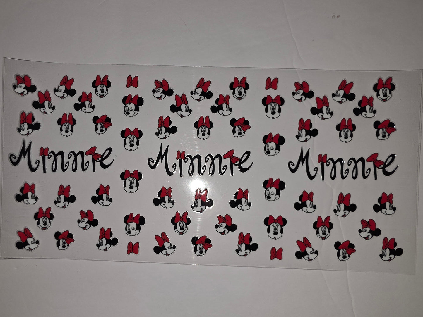 Minnie Mouse Red Bow Tumbler Wrap - Cute Character Drinkware Design