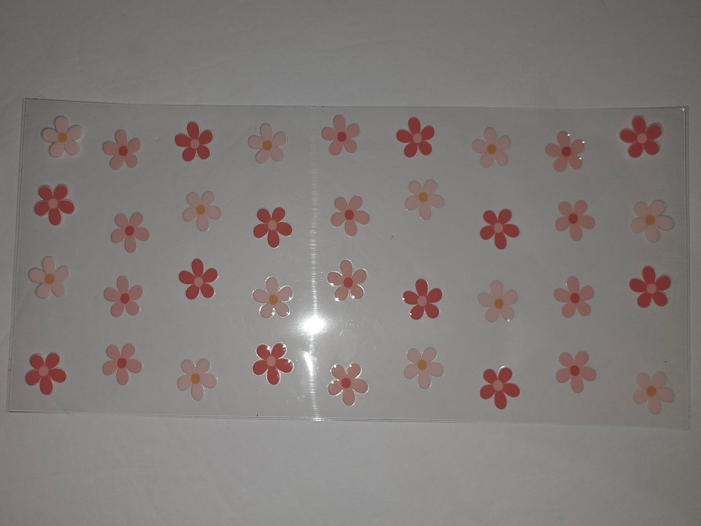 Pink & Coral Daisy Flower Tumbler Wrap - Cute Floral Drinkware Design