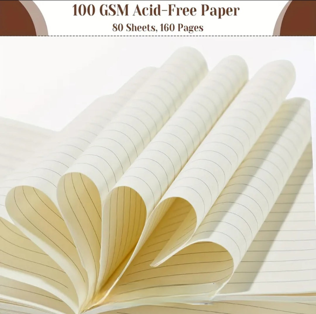A5 Line Journal Notebook 5.5 x 8.2 inch with Pen Holder