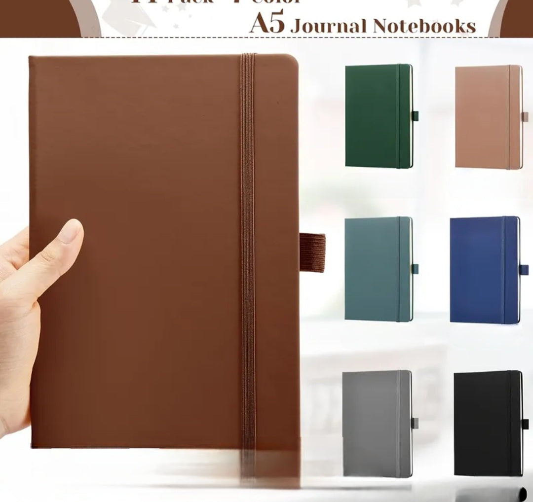 A5 Line Journal Notebook 5.5 x 8.2 inch with Pen Holder