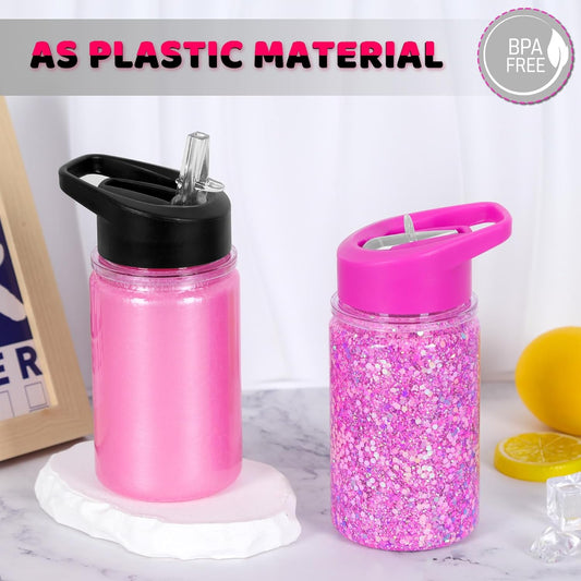 10 oz Kids Snowglobe Tumbler Flip Top Leakproof Multiple Colors Available