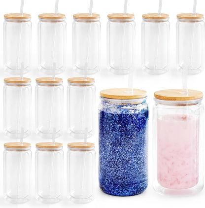 16 oz Snowglobe Tumbler with Lid and Straw