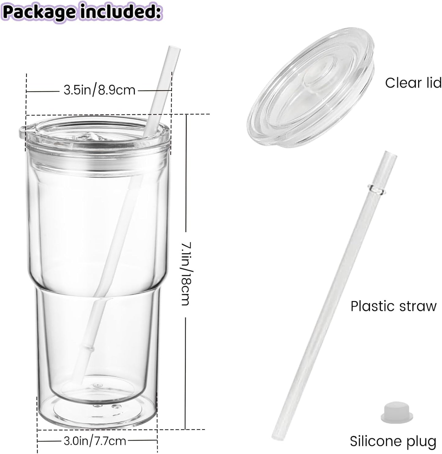 18 oz Snowglobe Tumbler Leakproof