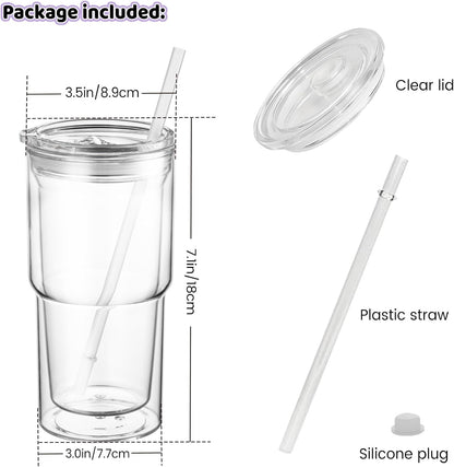 18 oz Snowglobe Tumbler Leakproof