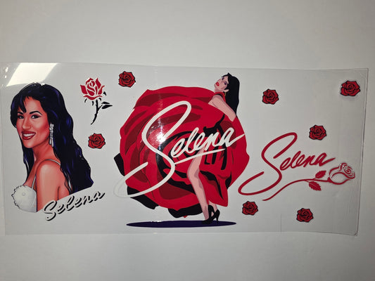Selena Quintanilla Tumbler Wrap - Red Rose Design