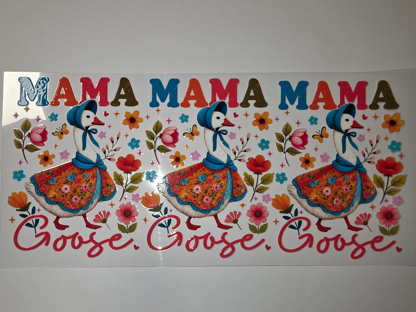 Mama Goose Floral Dress Tumbler Wrap - Whimsical Farmhouse Style