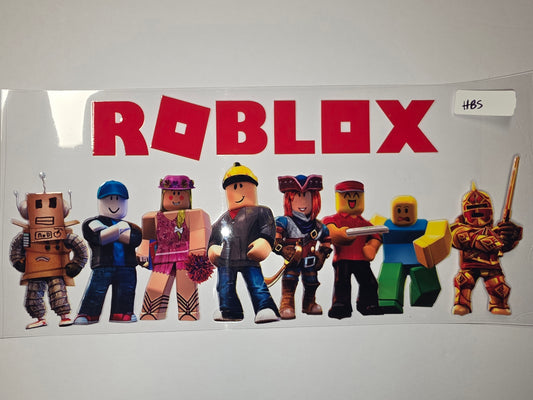 Roblox Character Tumbler Wrap - Red & Yellow Game Design for Cups
