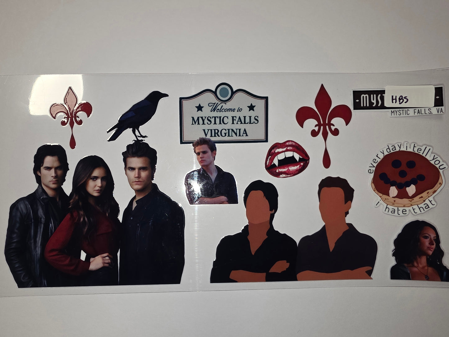Mystic Falls Vampire Diaries Tumbler Wrap | Dark Romance & Gothic Aesthetic