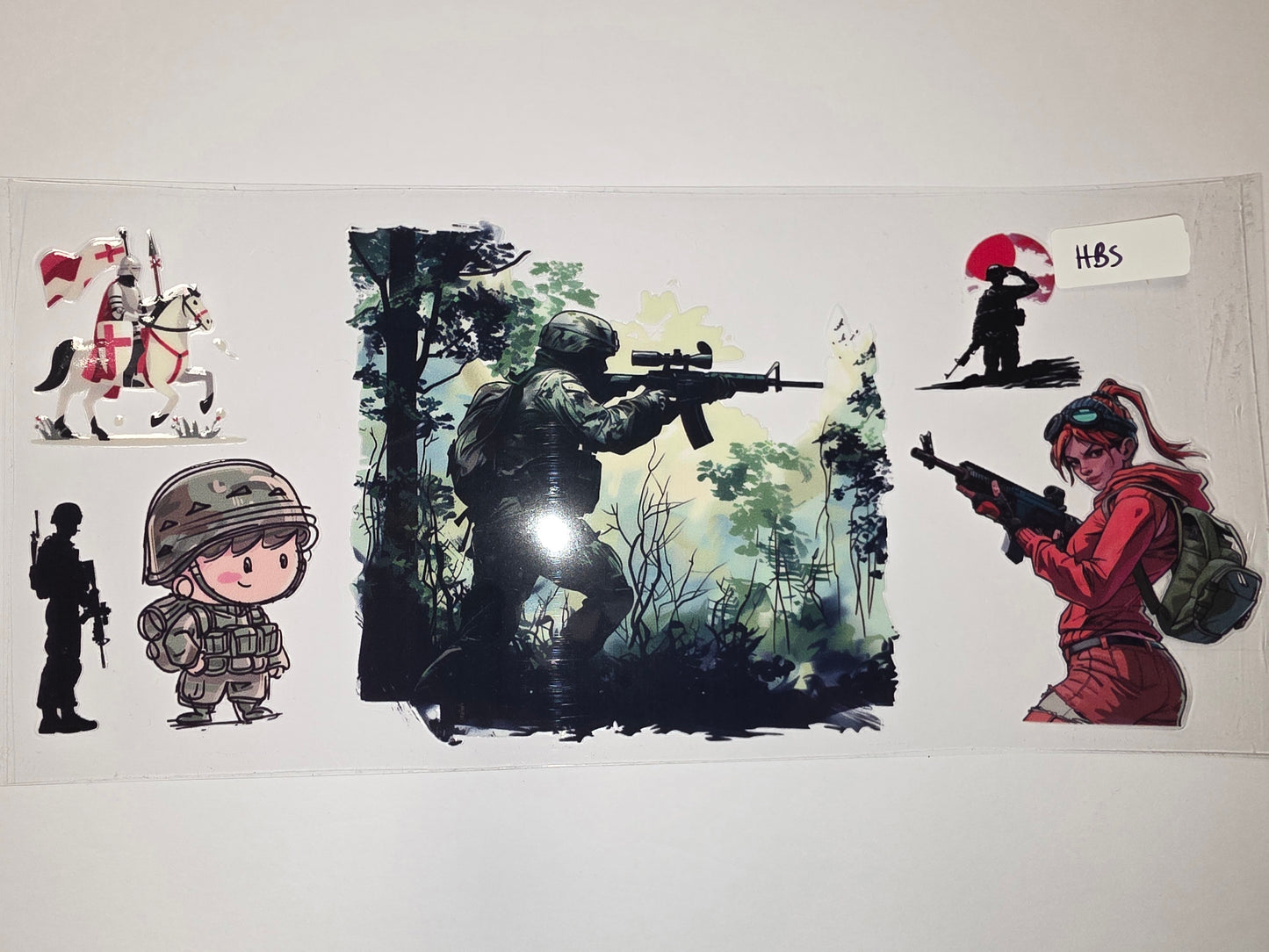 Military Soldier & Knight Tumbler Wraps | Camo, Forest, Chibi & Action Designs