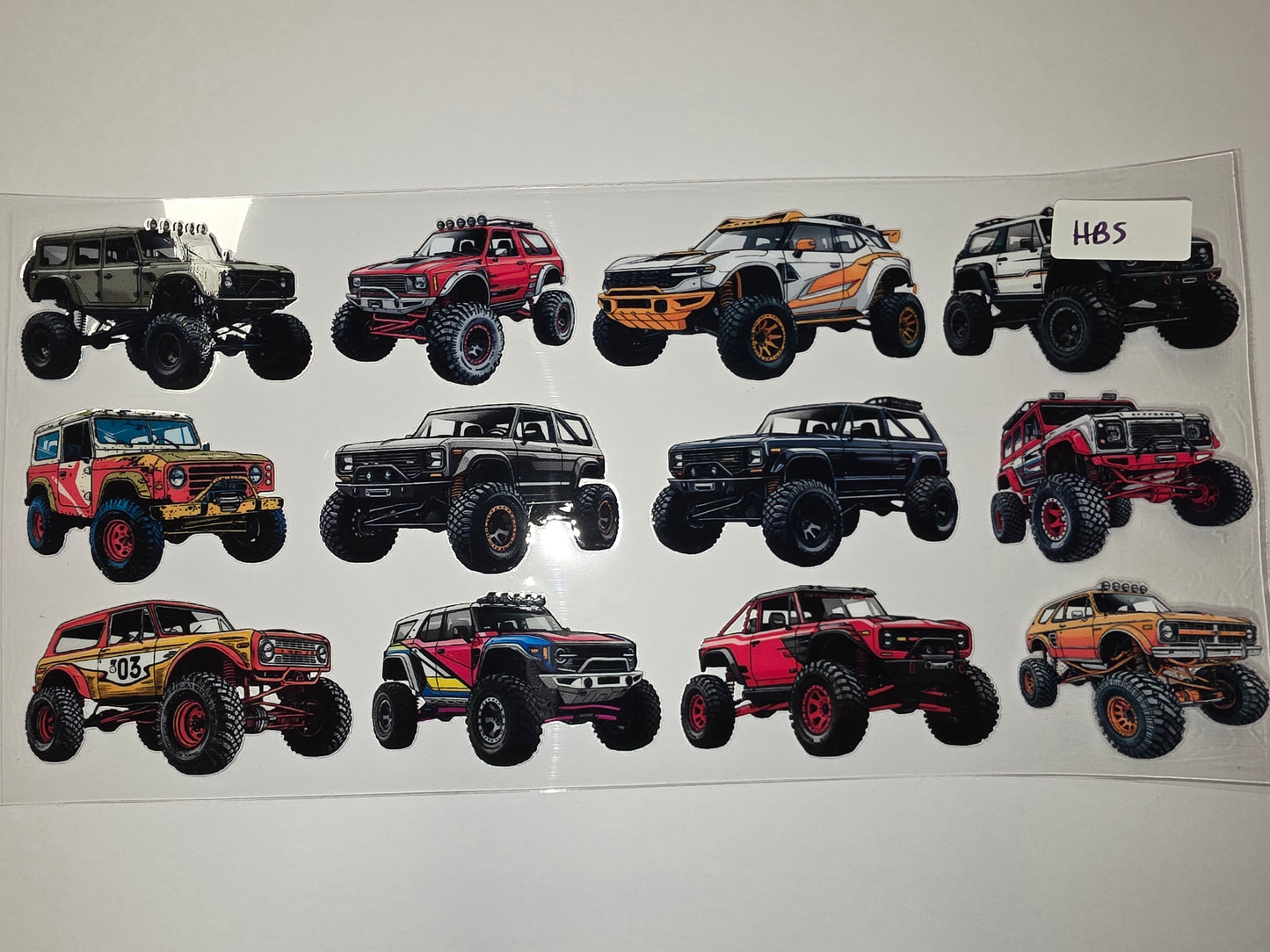 Off-Road Monster Truck Tumbler Wraps - Rugged SUV Designs in Red, Black, Orange & More