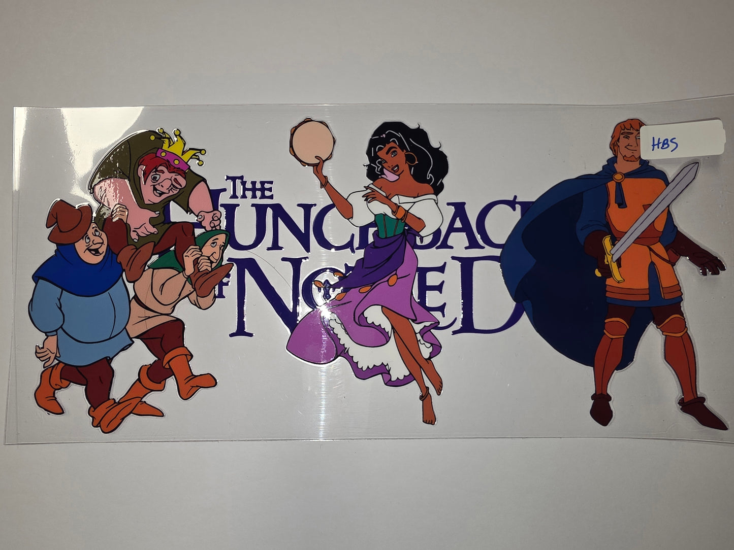 The Hunchback of Notre Dame Characters Tumbler Wrap | Esmeralda, Quasimodo, Phoebus | Vibrant Cartoon Design