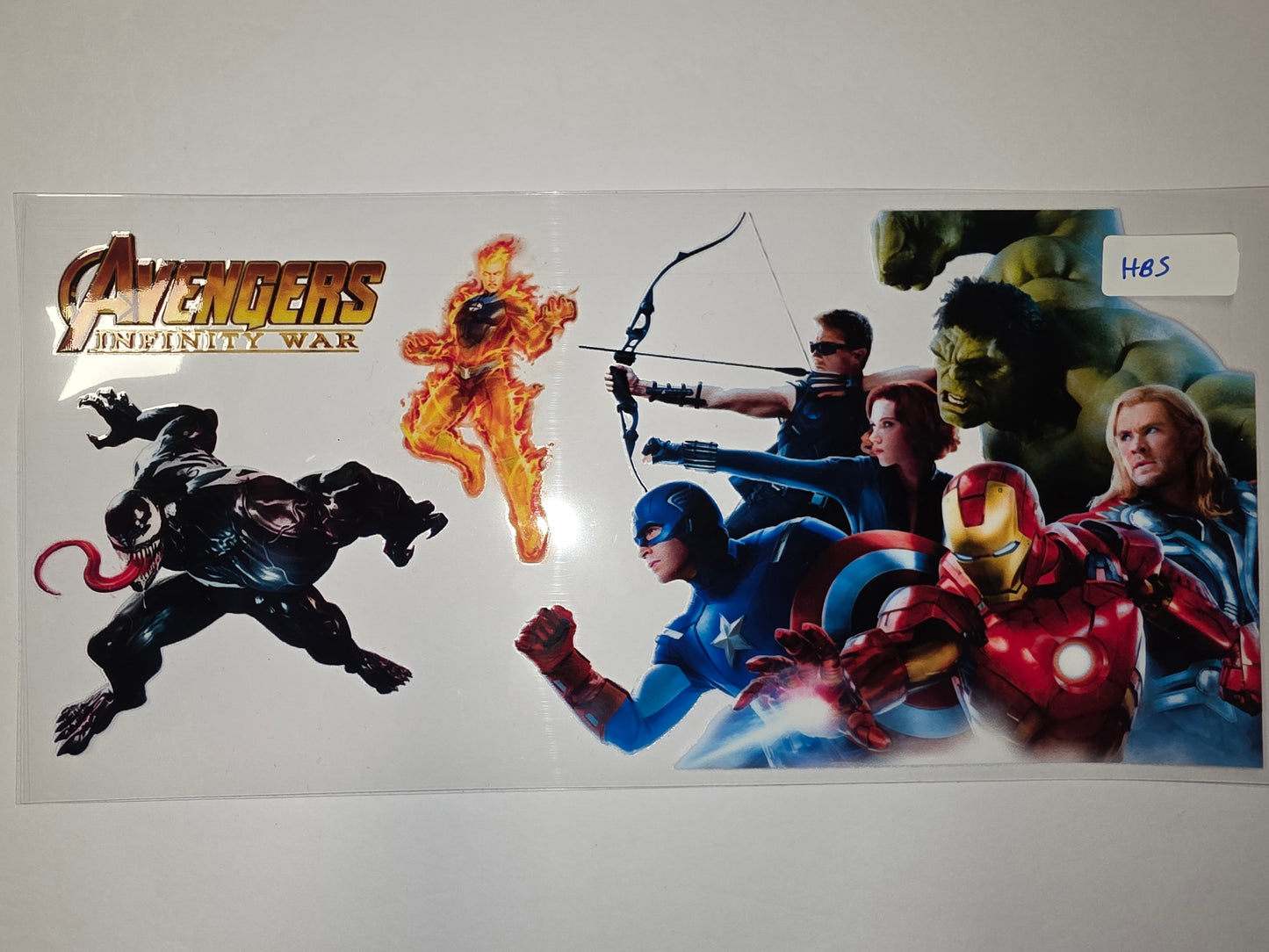 Avengers Infinity War Tumbler Wrap - Featuring Iron Man, Hulk, Thor, Captain America, Black Widow, Hawkeye, Venom & Human Torch