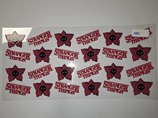Stranger Things Demogorgon & Logo Tumbler Wrap - Red & Black Design