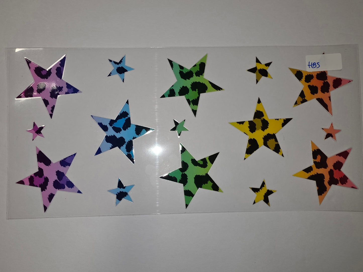 Leopard Print Star Tumbler Wrap - Vibrant Rainbow & Animal Print Designs for Cups