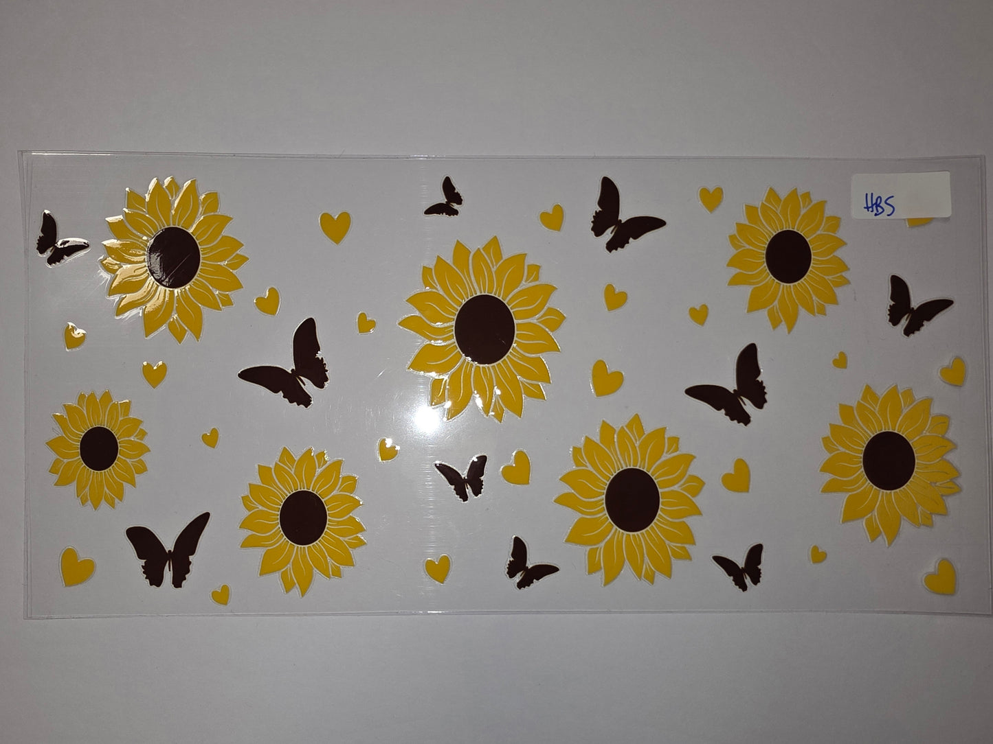 Sunflower Butterfly Tumbler Wrap | Yellow & Brown Floral Drinkware Decal | Cute Summer Cup Design