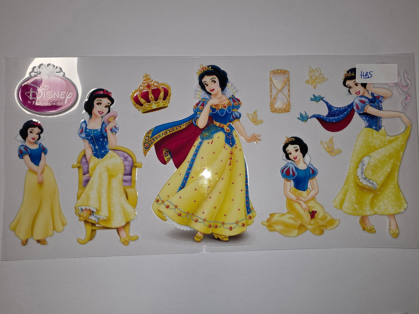 Disney Princess Snow White Tumbler Wrap | Yellow Blue Red Classic Design | Kids Drinkware Decal