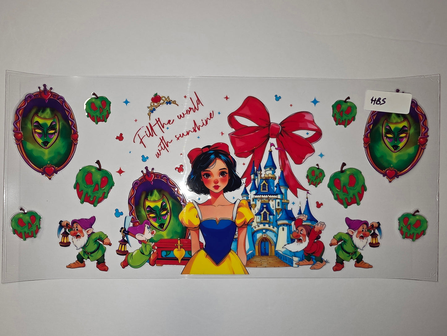 Enchanted Castle Snow White & Seven Dwarfs Tumbler Wrap | Fairytale Magic Design