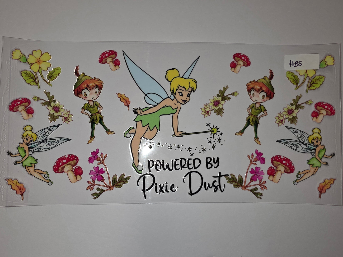 Enchanted Fairy Garden Tumbler Wrap - Pixie Dust Design with Flowers & Mushrooms