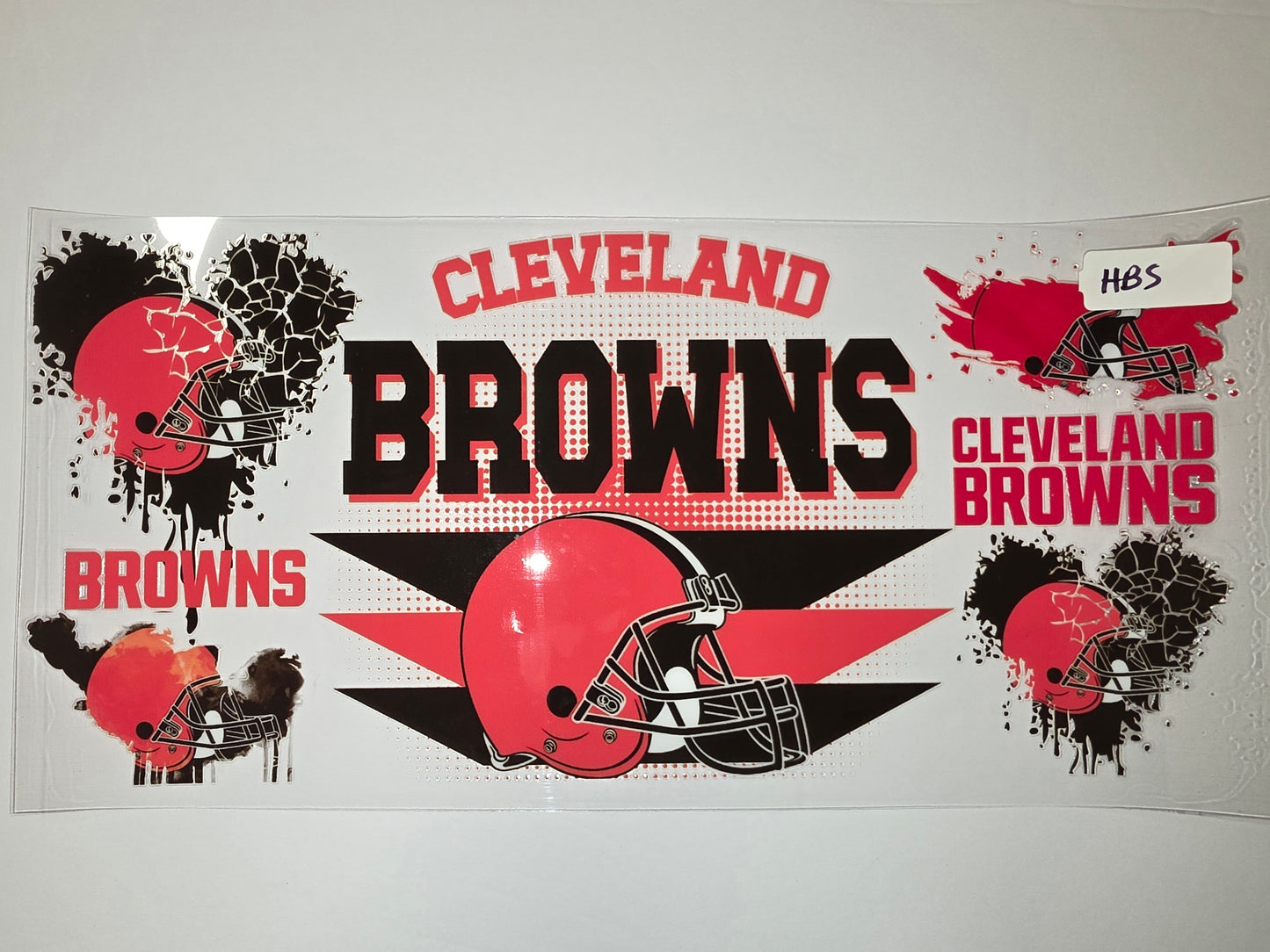 Cleveland Browns Football Helmet Tumbler Wrap - Red, Black, White