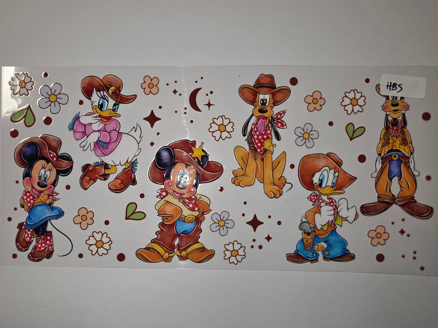 Western Cowboy Mickey Minnie Pluto Daisy Goofy Tumbler Wrap - Cute Cartoon Design