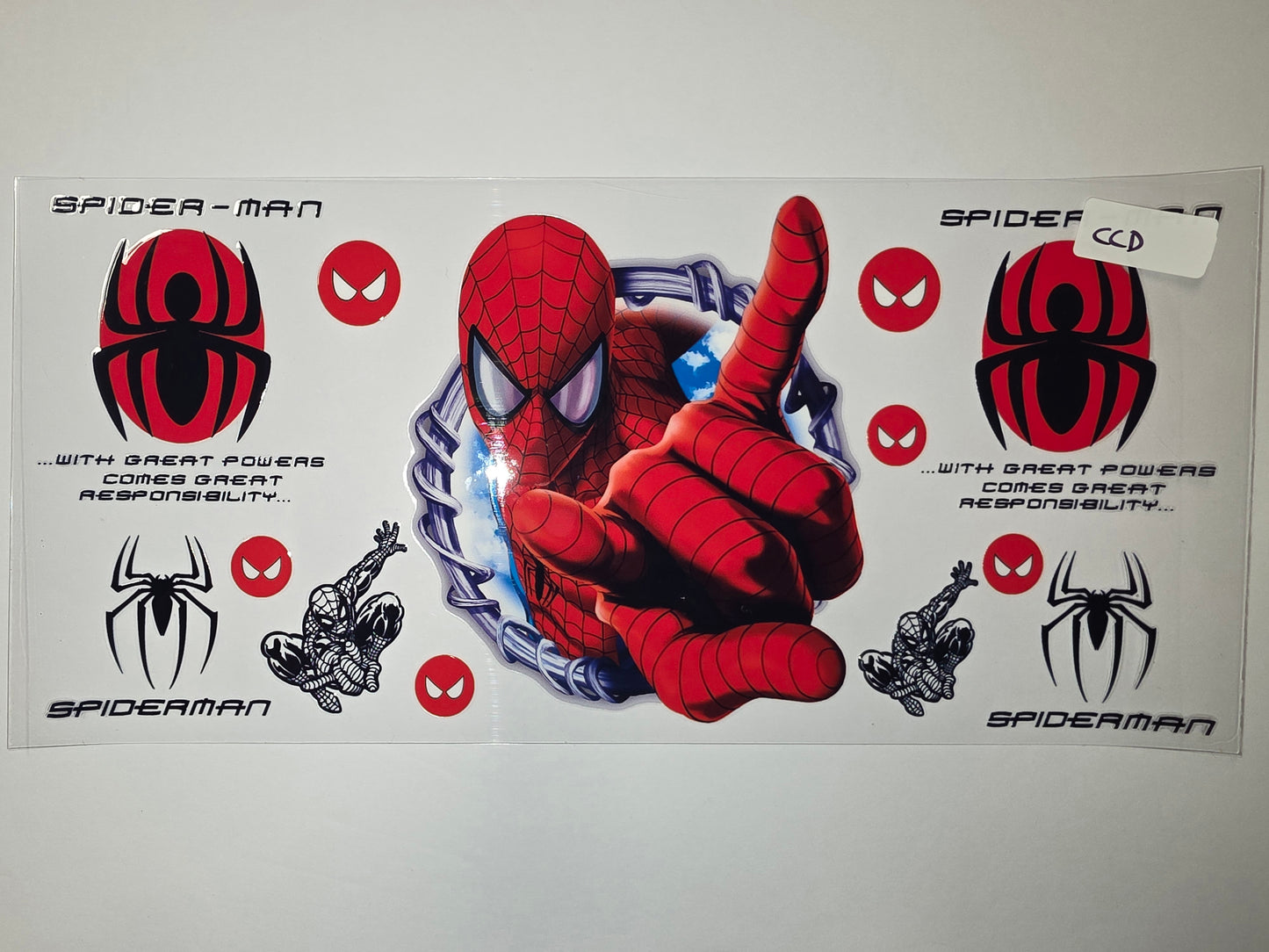 Spider-Man Tumbler Wrap - Red & Black Comic Style Drinkware Design