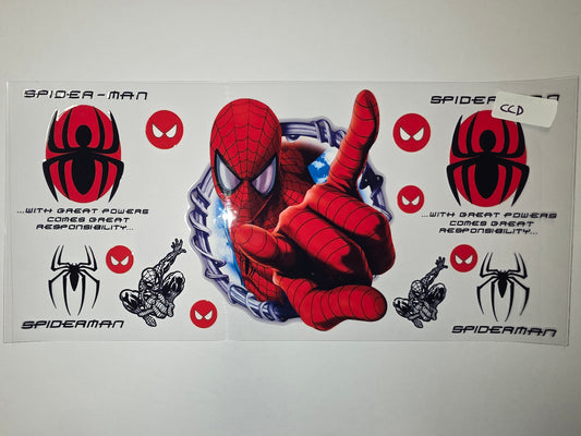 Spider-Man Tumbler Wrap - Red & Black Comic Style Drinkware Design