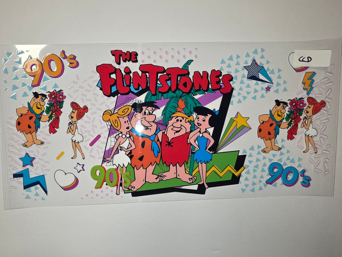 The Flintstones 90's Retro Tumbler Wrap - Vibrant Cartoon Design