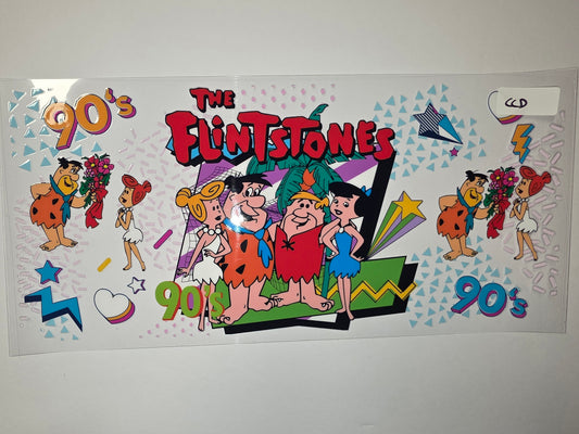 The Flintstones 90's Retro Tumbler Wrap - Cartoon Character Drinkware Design