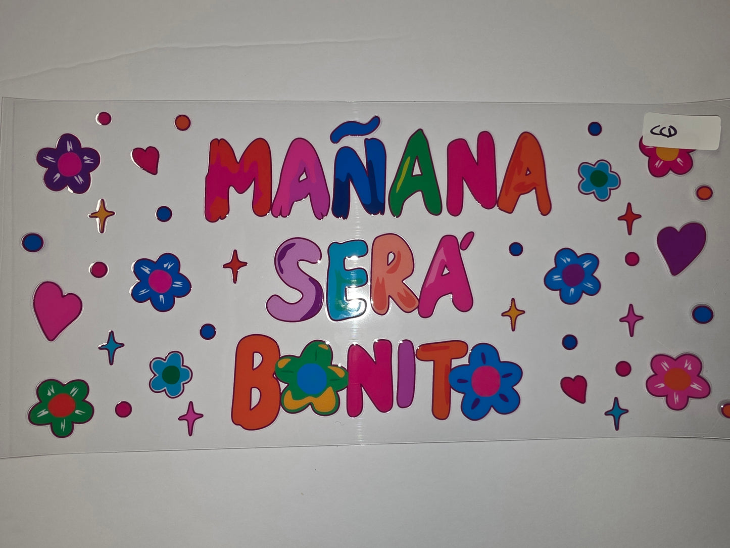 Mañana Sera Bonito Tumbler Wrap - Retro Flowers & Hearts - Vibrant Colors