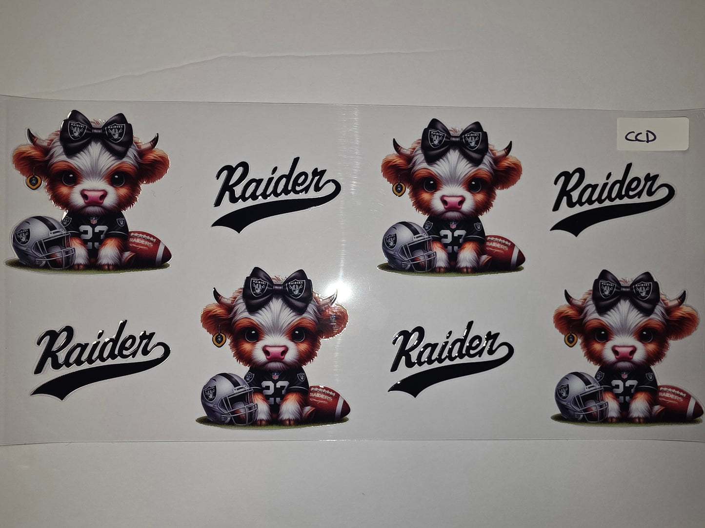 Cute Raider Cow Tumbler Wrap - Football Fan Drinkware Design