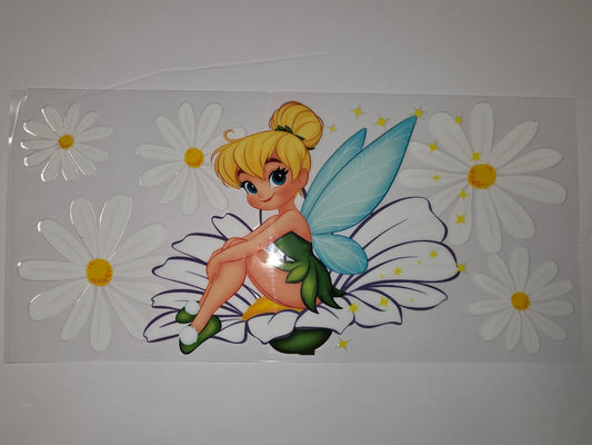 Tinkerbell Daisy Fairy Tumbler Wrap - Magical Blue Wings & White Flowers