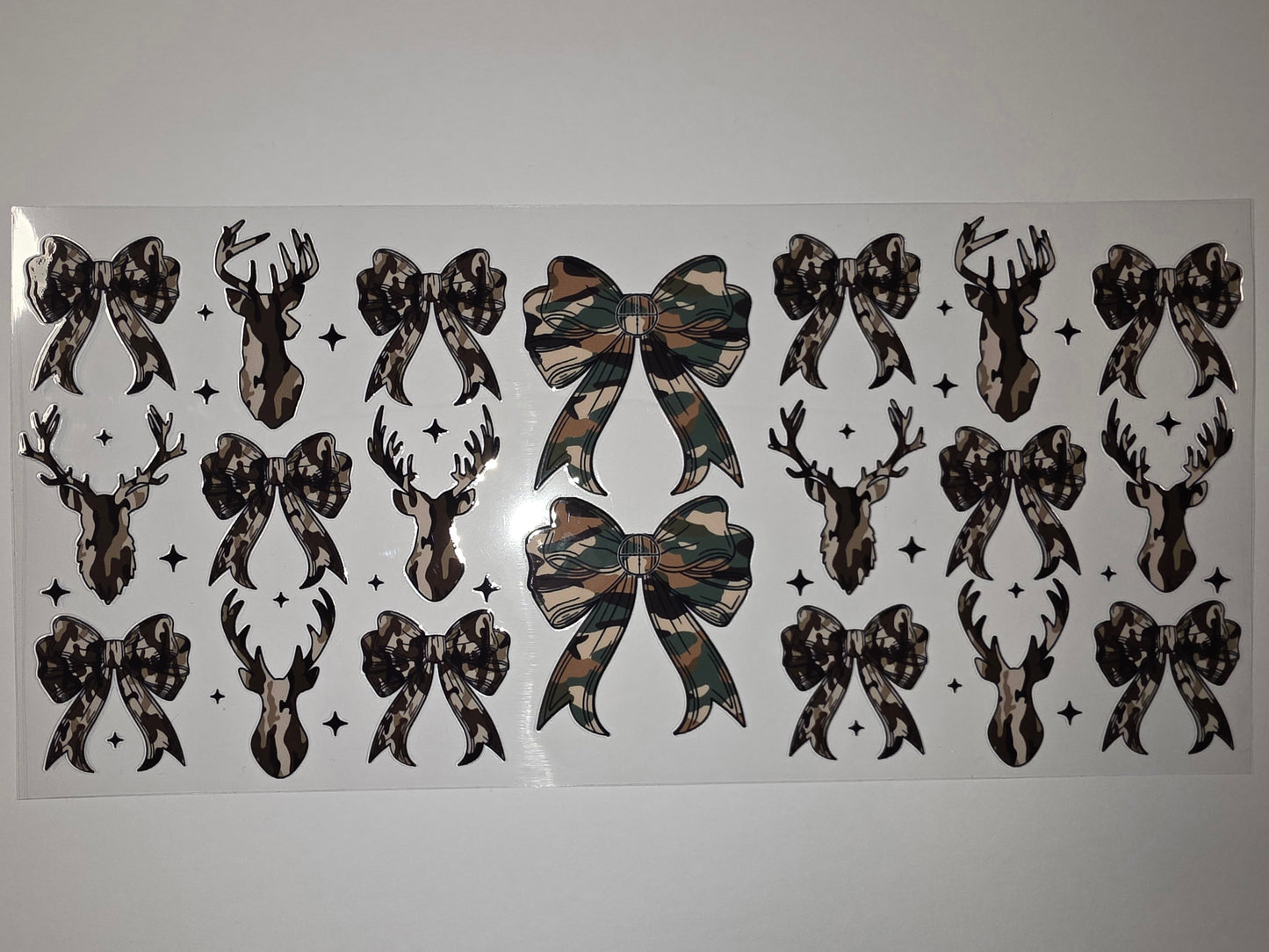 Camouflage Deer & Bow Tumbler Wraps | Hunting & Outdoors Design | Sublimation/Vinyl Cup Decals