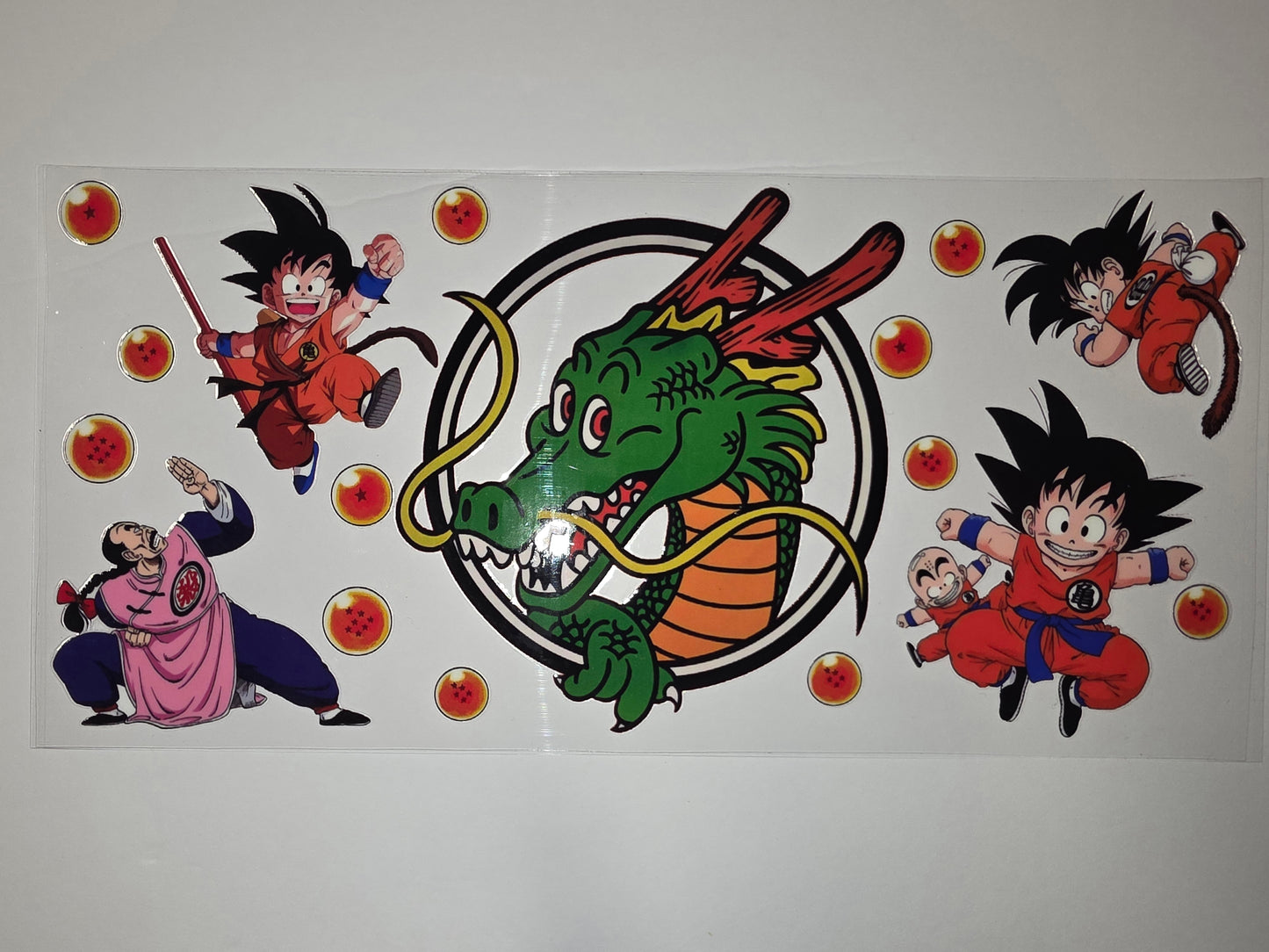 Dragon Ball Z Goku & Shenron Tumbler Wrap | Anime Dragon Ball Cup Decal