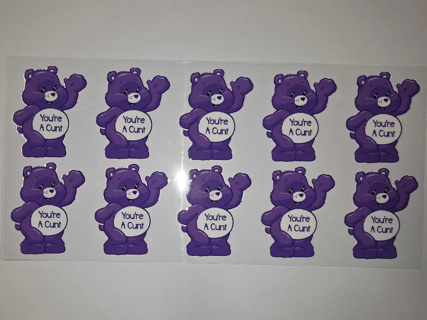 Purple Bear "You're A Cunt" Tumbler Wrap - Funny Sarcastic Drinkware Design