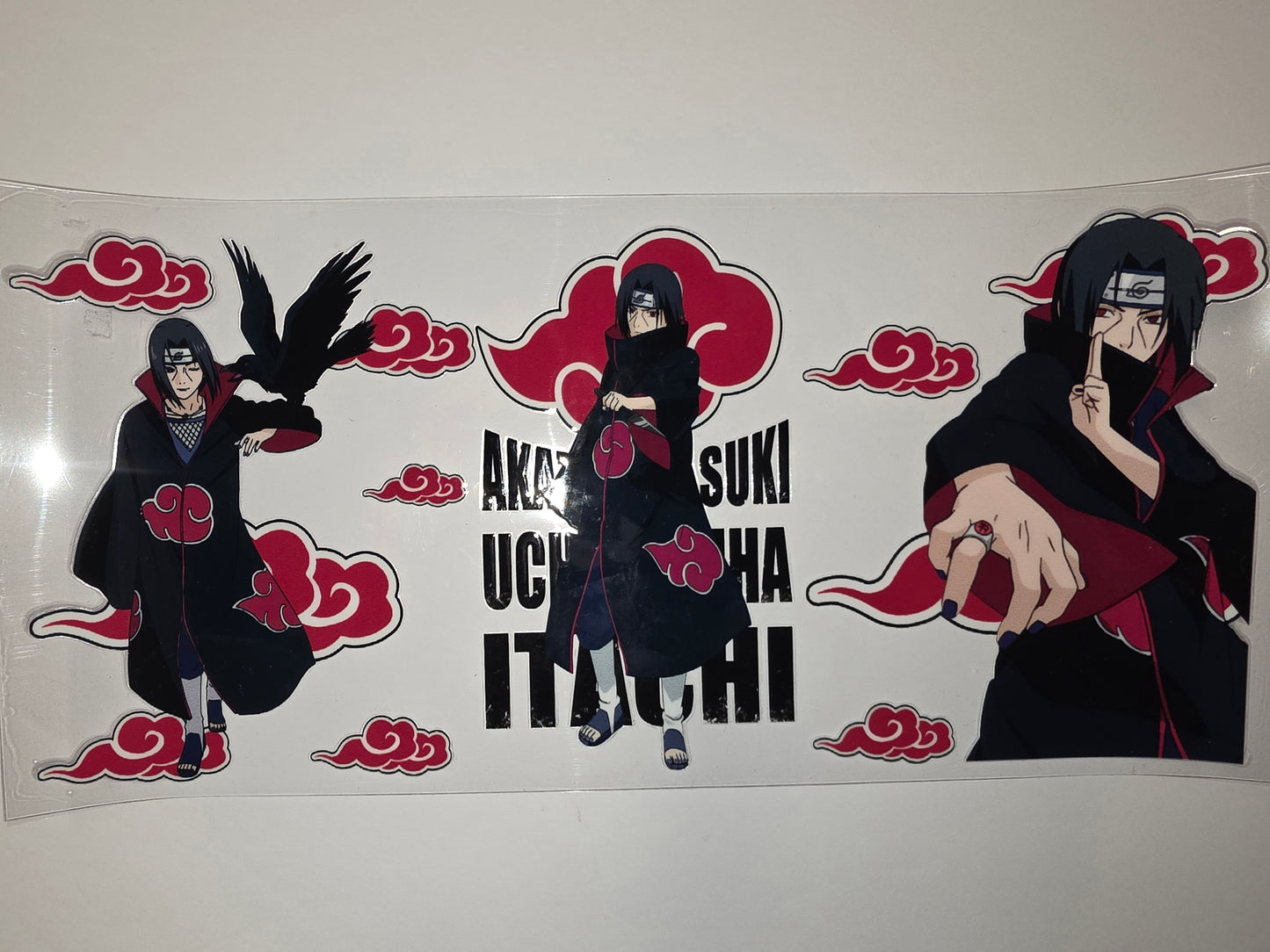 Itachi Uchiha Akatsuki Cloud Tumbler Wrap - Anime Inspired Drinkware Design