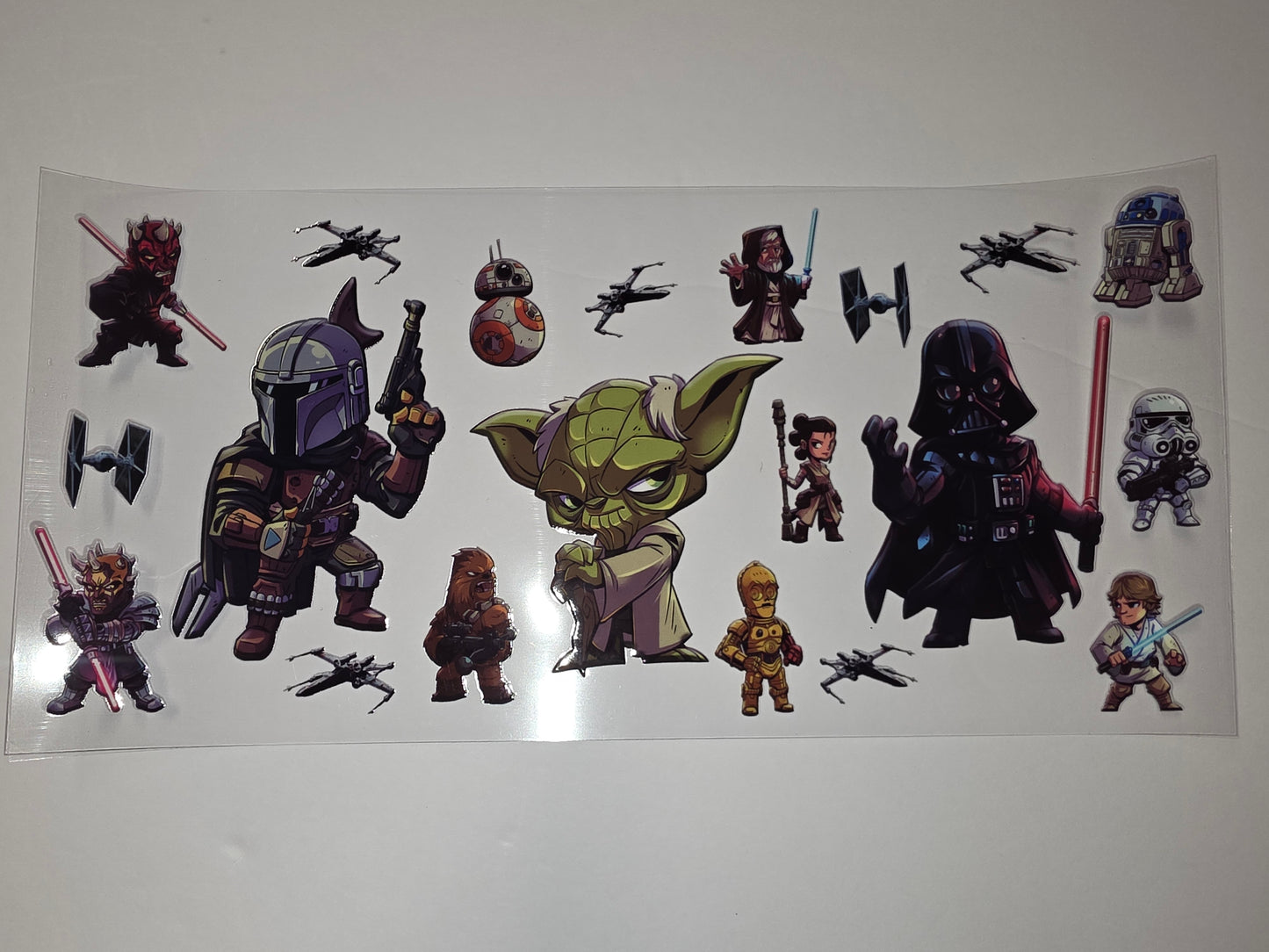 Chibi Star Wars Character Tumbler Wrap - Iconic Heroes & Villains