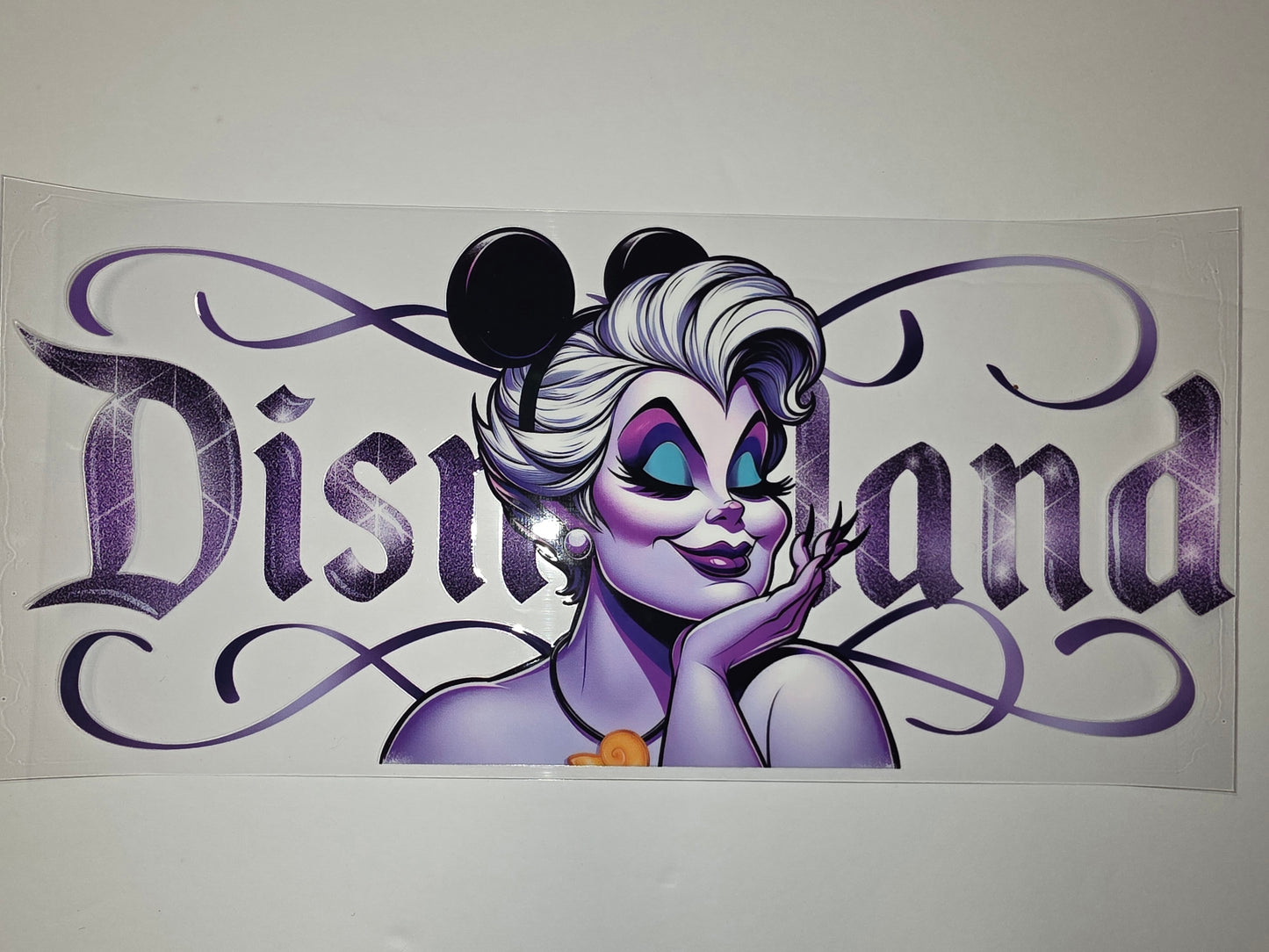 Ursula Disneyland Inspired Tumbler Wrap | Purple Glitter Disney Villain Design