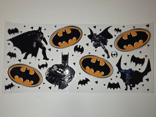 Batman Tumbler Wrap - Dynamic Hero & Bat Symbol Design - Black, Orange, Silver